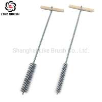 Stainless Steel Wire Tube Cleaning Brushes with Wooden Handle