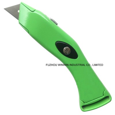 Heavy Duty Aluminum Handle Safety Knife Utility Knife (WW-UK1565-1)