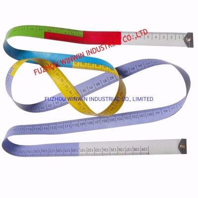 147X20mm Multi Color Printing PVC Measuring Tape Double-Sided Printing Tape Measure (WW-PTM013)