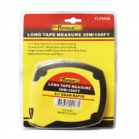 30m ABS Fast Rewinding Long Steel Tape Measure with Double Marked Blade